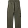 CABBEEN [70D Nylon Hiking Fabric] Men's Casual Pants with Ultra-Soft Hiking Fabric, Workwear Military Style Trousers, Olive Gree