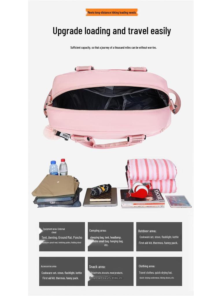 Damen Crossbody-Tasche mit großer Kapazität, einfarbig, für Reisen und Sportfitness