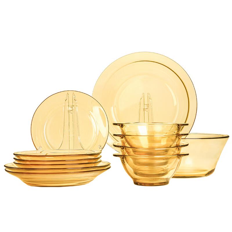 Corning Shiny Crystal Glass Dinnerware Set, 12-Piece