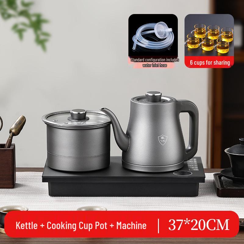 Pure Titanium Auto-Fill Electric Kettle with Tea Brewer and Anti-Overflow Feature