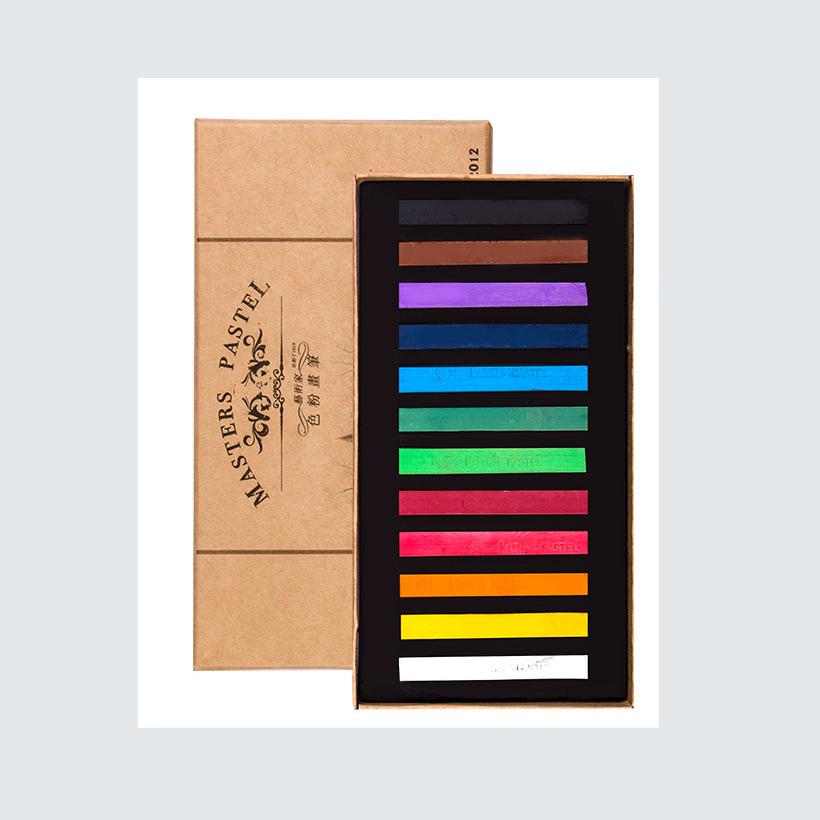 12/24/36/48 Colori/Set Set da Disegno Artistico Pastelli a Gesso Pastelli Secchi Morbidi Matite Colorate Pennello Cancelleria per Studenti Materiali Artistici