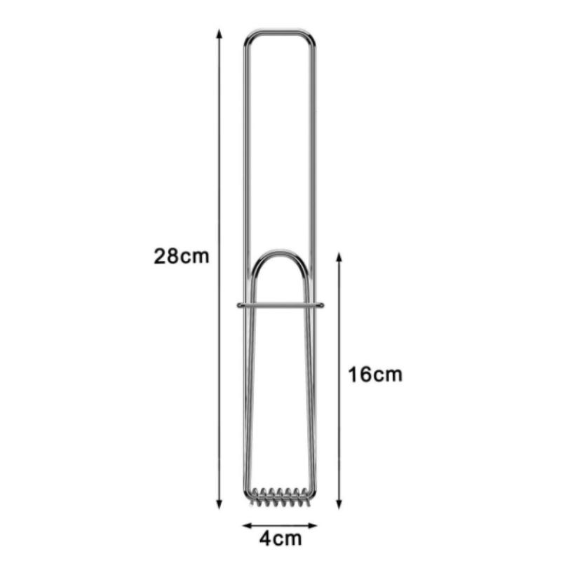 

1/3 Pcs Stainless Steel Flat Bbq Clips Short Vegetable Fork Asparagus Leek Grill Clamp Meat Kebab Cooking Outdoor Picnic Kit Short 1PCS