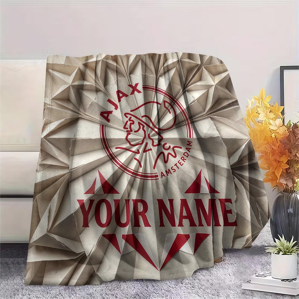 Custom Name Ajax Amsterdam2 Flannel Blanket, High Quality Comfortable for All Seasons, Home Decor, Warmth and Comfort