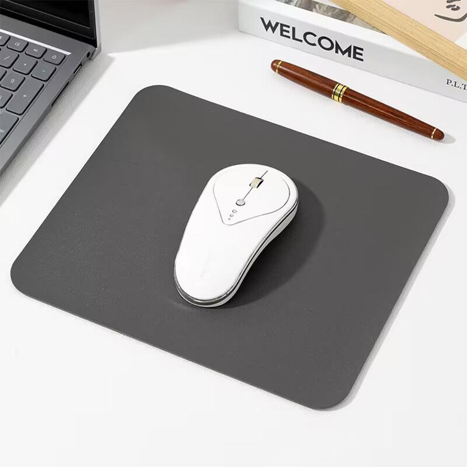 

Small Pu Mouse Pad Non-Slip Gaming Desktop Leather Mouse Pad Waterproof Anti-Scratch Easy To Clean Mat For Pc Laptop Desktop 25x21cm
