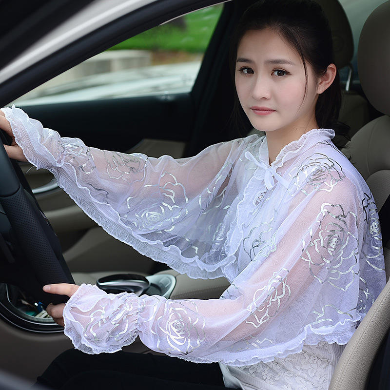 Buy Summer Women Long Sunscreen Protection Velvet Chiffon Beach Scarf Scarves Driving Shawl