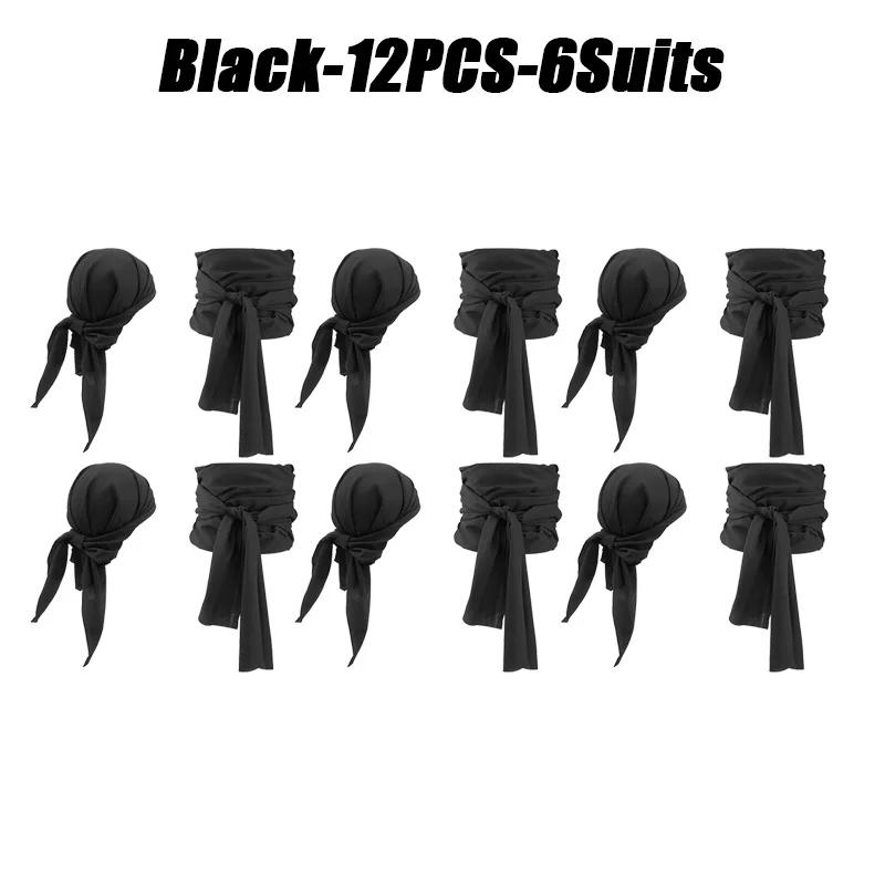 Halloween Pirate Hat Belt Set Costume Hat Belt Unisex Pirate Cosplay Set Vintage Renaissance Hat Belt Lace-up Accessories