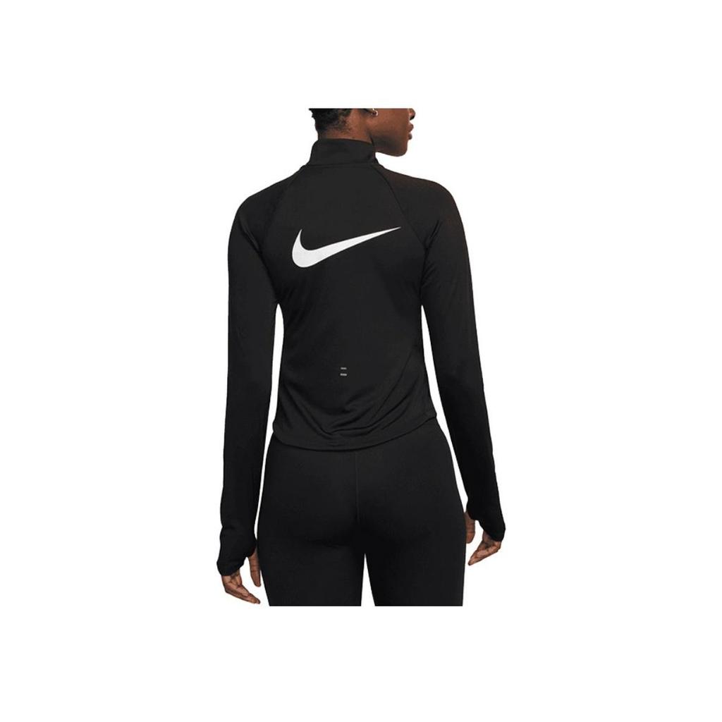 Nike Sports Casual Raglan Long Sleeve Stand Collar Sweatshirt Women Sweatshirt Black HV2843-010