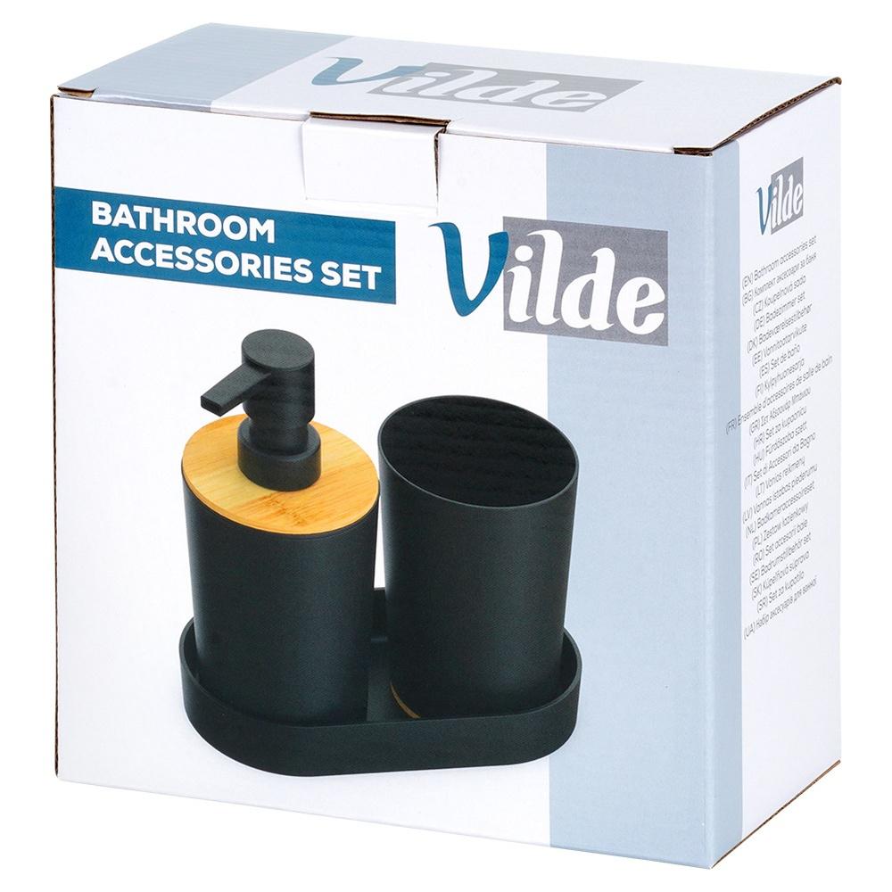 Black bathroom set 3 pieces