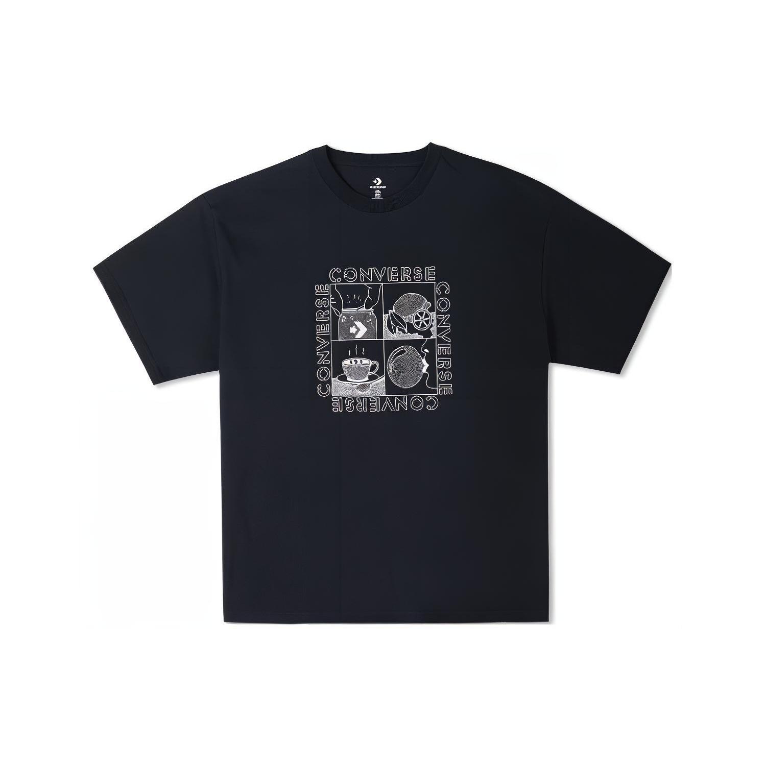 Converse Sensory Graphic T-Shirt Asia Sizing Black Men s 10024612-A02 S