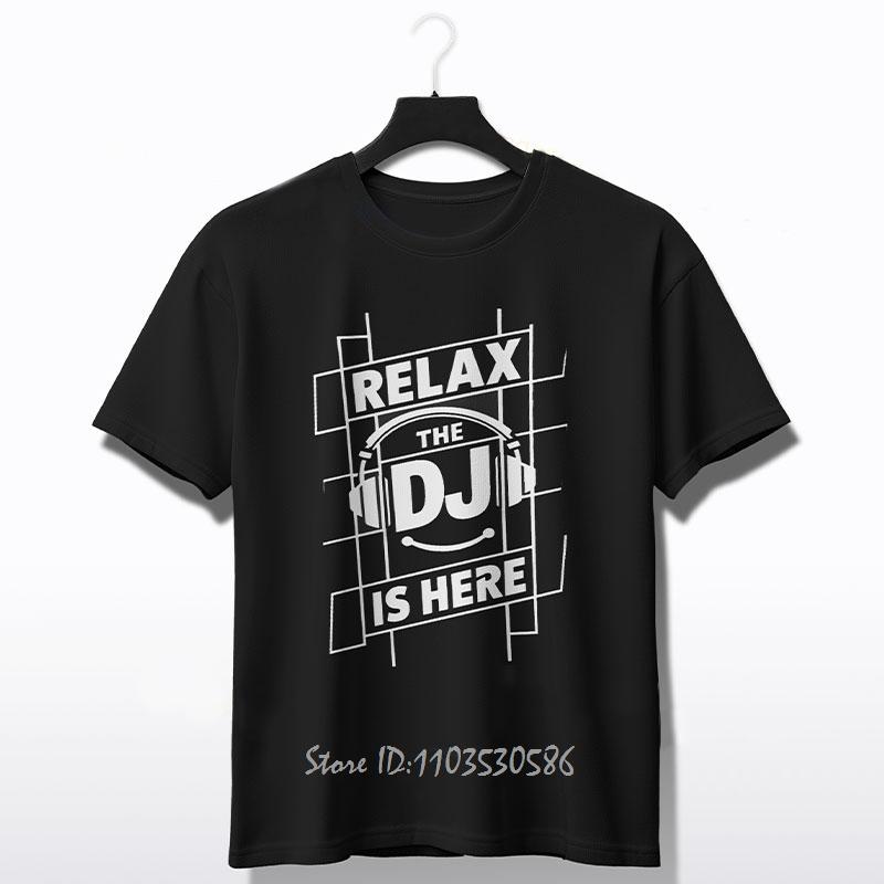 DJ In Progress Cotton Tshirt Casual Geometric Print Oversized T-shirt - Perfect For Summer Outdoor Unisex Tops TeesunisexClothing