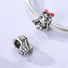 New Copper Charms Cute Nesting Doll Newt Pink Pendant Fit Original Beads Diy For Woman Jewelry