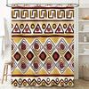 Decorative Shower Curtain with Vintage Tribal PatternWaterproof Fabric for Bathroom Decorations Perfect Gift Idea