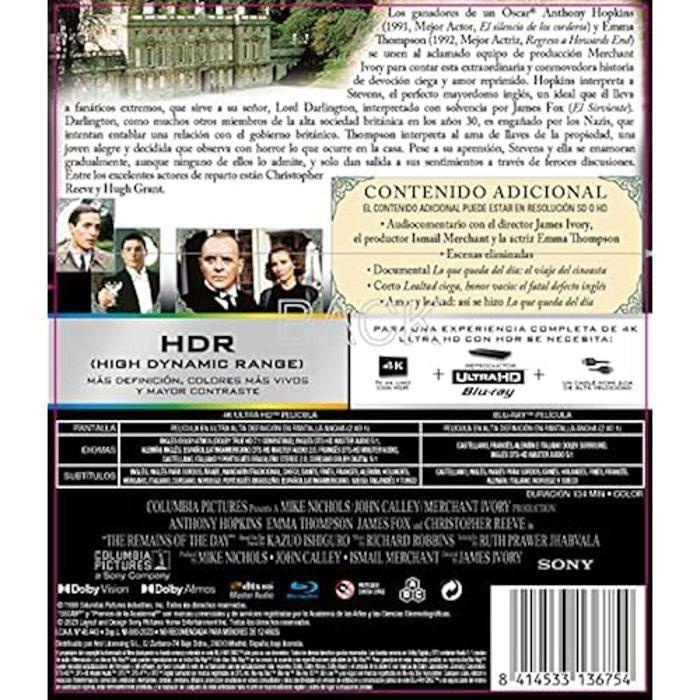 Film - sony - lo que queda del dia - 4k uhd - blu-ray - édition spéciale