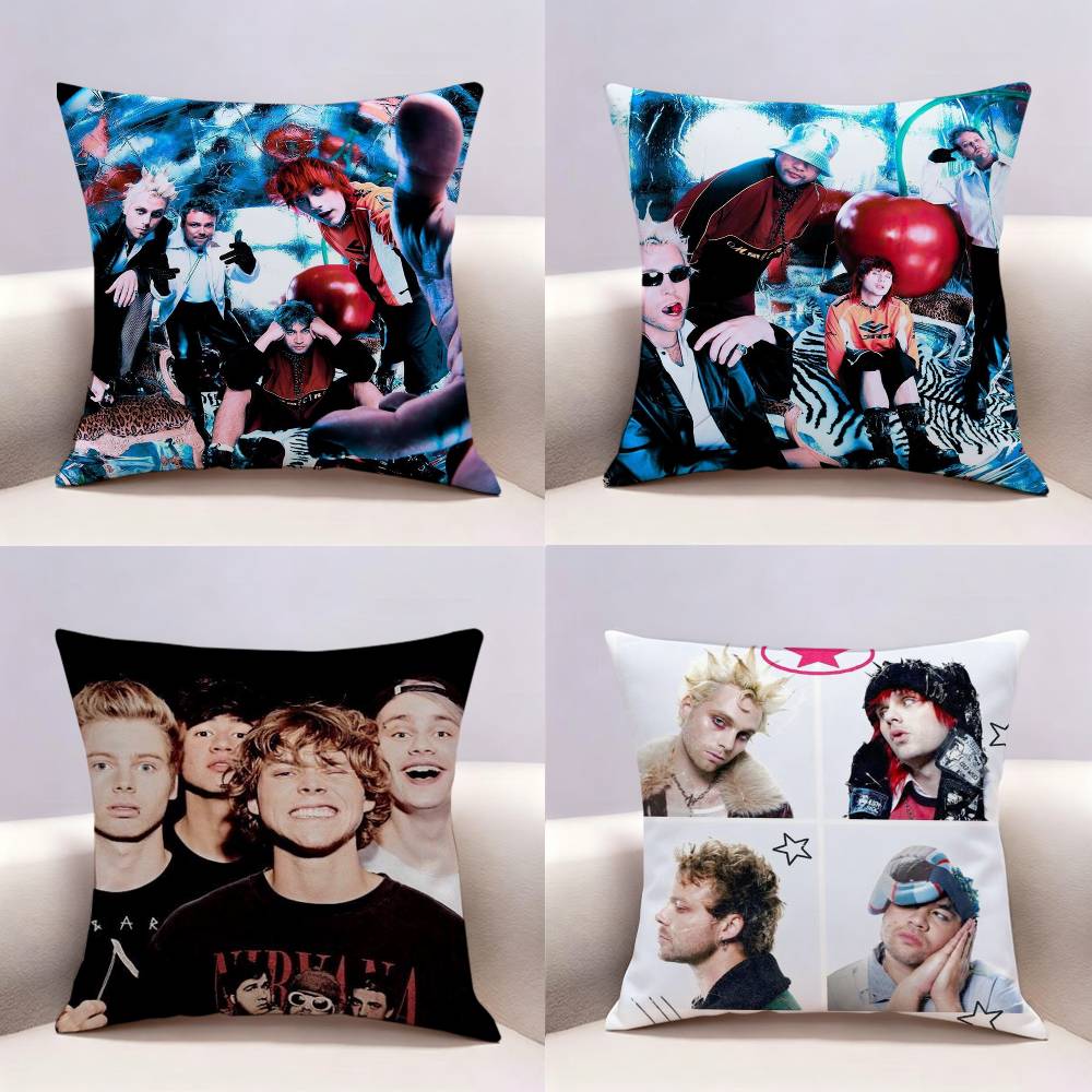 SOS SSeconds of Summer Doublesided print Pillow Case for Sofa Living Room Home office Decor Protective Cover