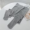 Women's Plus Size Velvet Bodysuit Tights - Black Silk Stockings