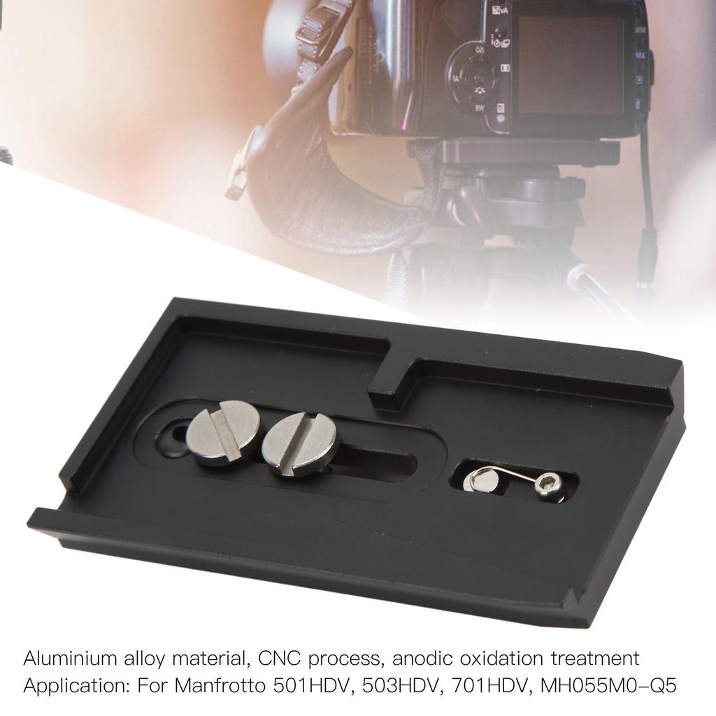 Quick Release Plate Camera Tripod Mounting Plate for Manfrotto 501HDV 503HDV 701HDV MH055M0‑ Tripod Camera Mount Plate