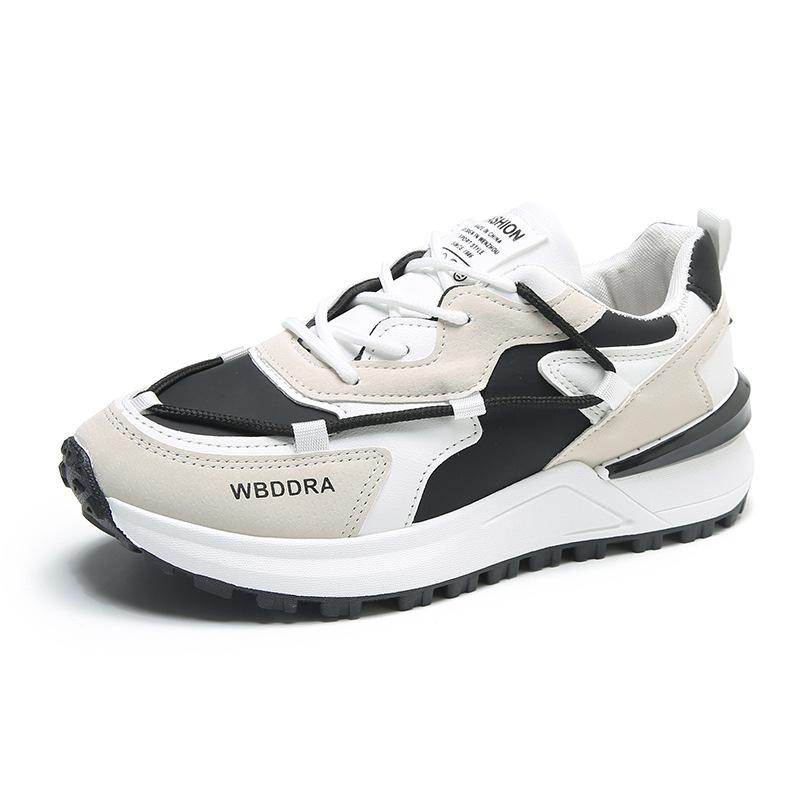 

Женские осенние новые модные кроссовки с цветовой блокировкой, круглым носком, шнуровкой, повседневные, на платформе, спортивные, для бега 40 чёрный