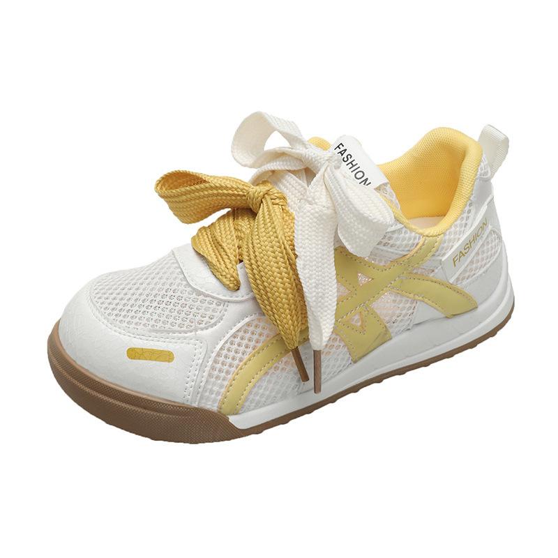 

thick-soled German training shoes women s mesh breathable 2025 summer new niche versatile Forrest Gump shoes sports and leisure shoes children 35 жёлтый