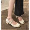 Mary Jane Shoes Women'S Skirt Coarse Heel High Heel Sandals French Fairy Gentle Single Shoes
