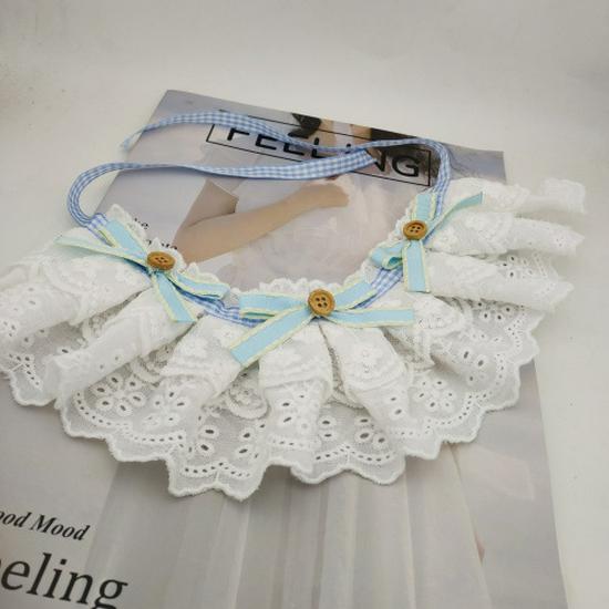 Korean Bowknot Lace Collar for Pets - Dog & Cat Scarf Accessory