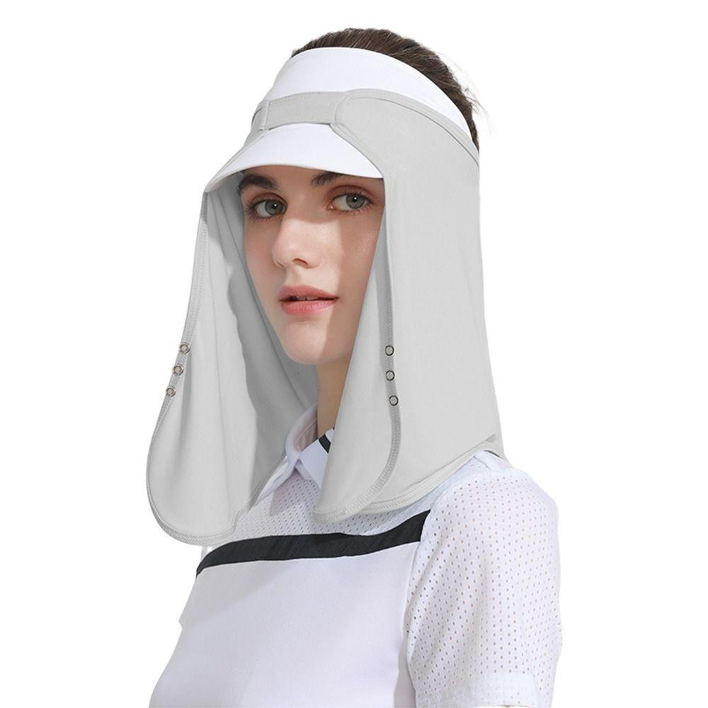 

UPF50+ Bucket Cap Neck Cover Scarves Mask New Ice Silk Scarf Summer