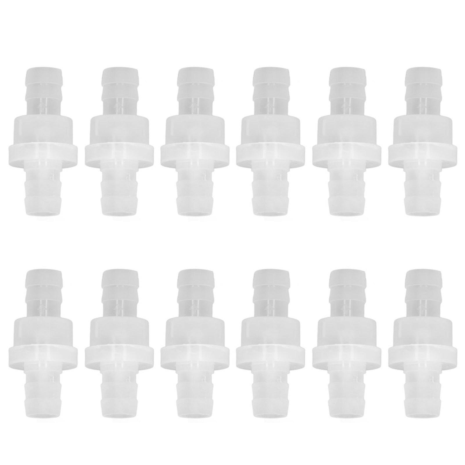 

12PCS Aquarium Check Valve Ozone Resistance Oil Resistant One Way Air Valve PP Check Valve for Fish