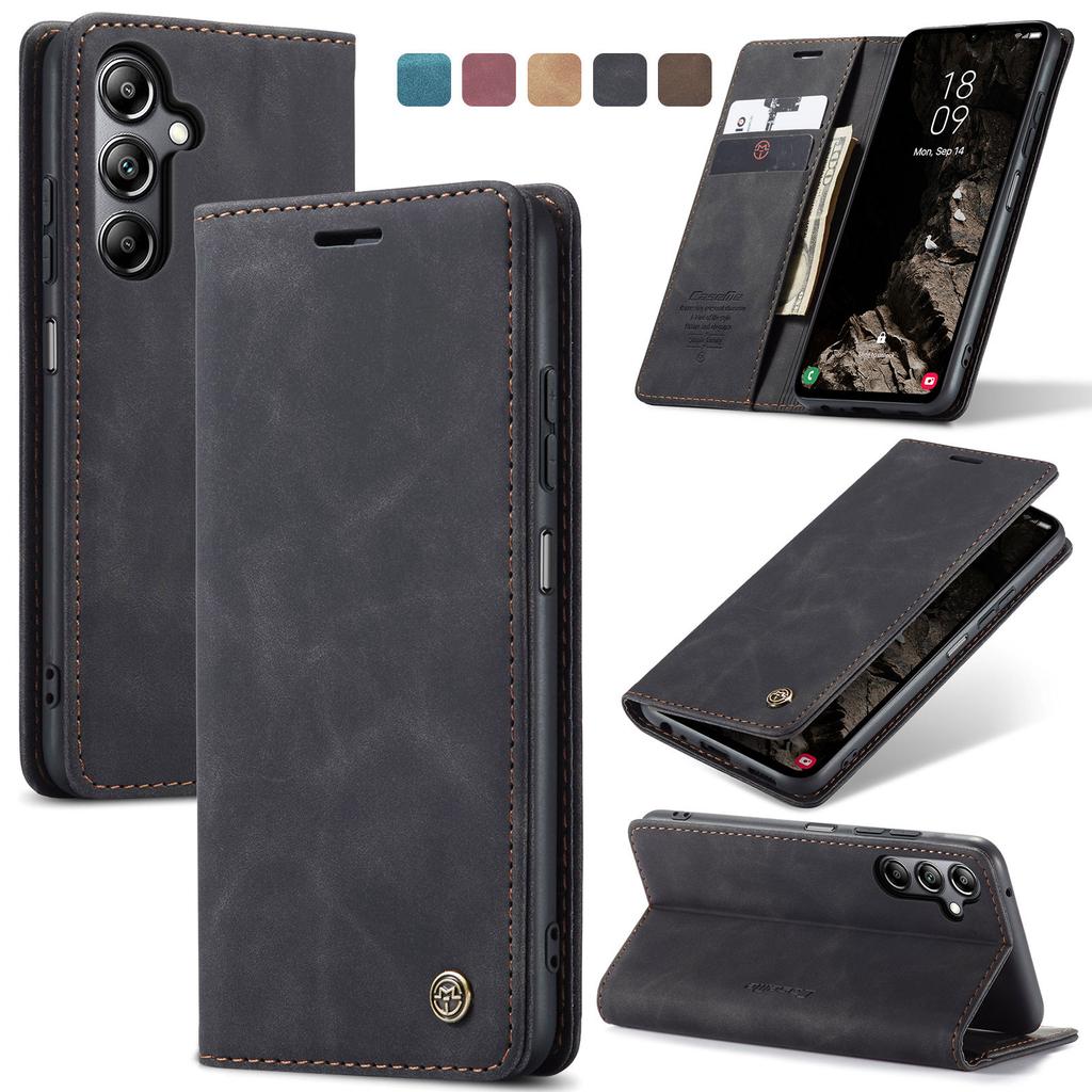Flip Wallet Case for Samsung Galaxy A55 5G A35 5G A25 5G A05S (2026), Leather Magnetic Folio Cover with Card Holder