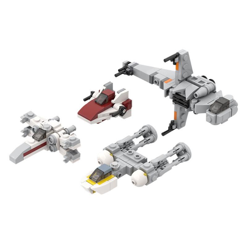 Moc Space Wars Battle Enemy Air Vehicle Robot Building Blocks Sets DIY Classical Movie Model Kids Birthday Gifts