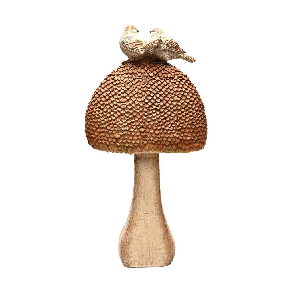 Country Living 2 Birds On a Mushroom Ornament