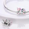 925 Sterling Silver Rainbow Sunflower Beads Animal Elephant Pendant Charms Fit Bracelet For Women
