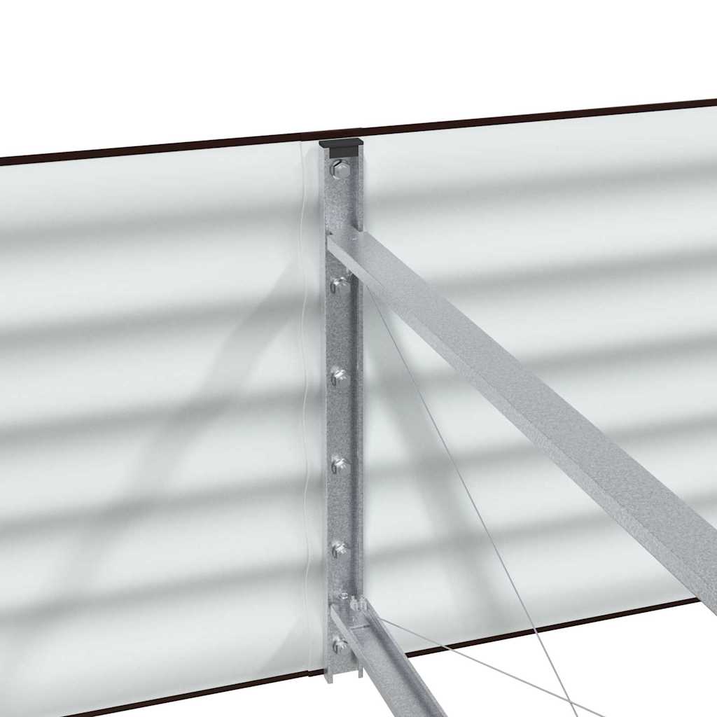 Raised Bed Brown 320 x 80 x 44 cm Steel