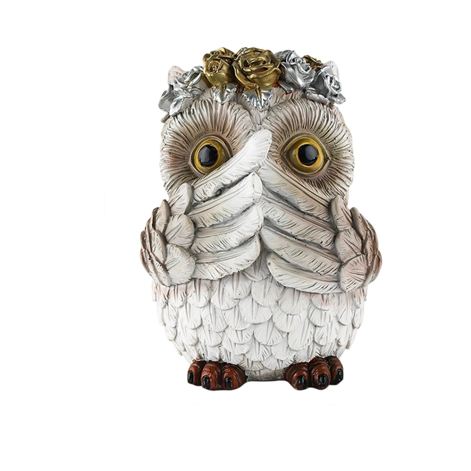 Смола Не Слушает, Не Смотрит, Не Говорит, Статуэтки Сов, Настольное Украшение One Size