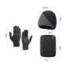 Winter Wool Hat Men Color-Matching Cashmere Knitted Hat Gloves Neck Set Three-Piece Thick Cold-Proof Cap