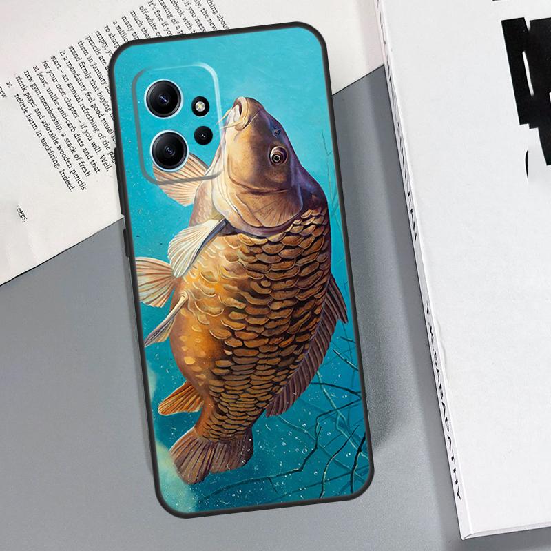

Carp Fishing Case For Xiaomi Redmi Note 14 Pro 10 11 12 13 15 Pro Cover For Redmi 15 13C 12C 10C 14C 15C Redmi 10