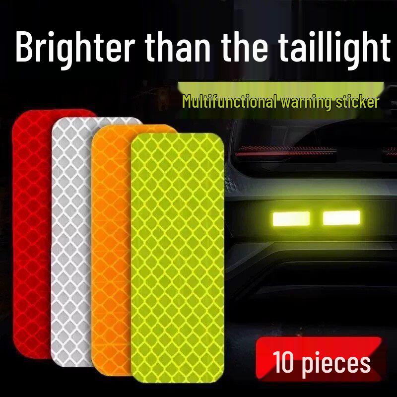 Multi-functional Waterproof Reflective Safety Stickers for Cars - Anti-collision Nighttime Visibility Strips
