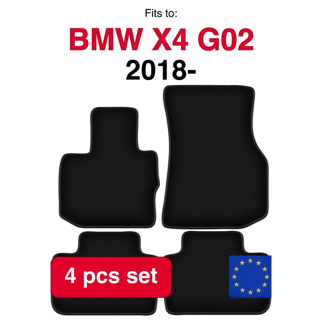 Basic Velour Car Mats, For Bmw X4 G02 Suv (2018-)