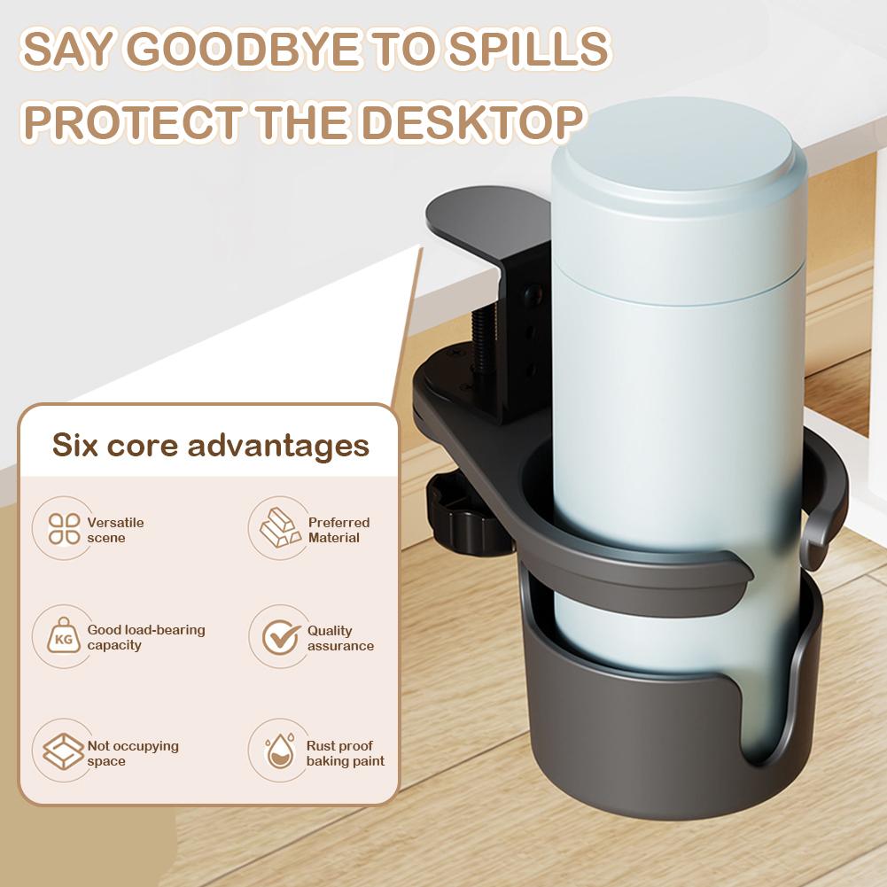 Rotating Desk Cup Holder Coffee Mug Holder 3 Adjustable Height Drinking Bottle Holder Water Bottle Stand for Tea Coffee Drinks