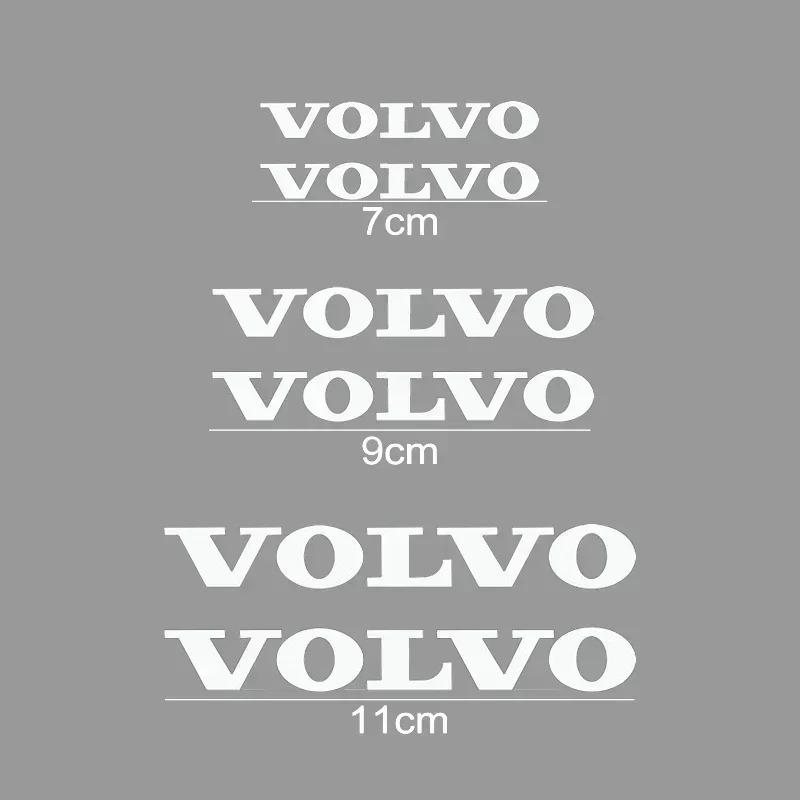 6 ks/sada Dekorativní samolepky na třmeny kol auta Stylingová dekorace Vinylový kryt brzdového třmenu kola auta pro Volvo XC40 XC60 XC90 C30 C70 T8