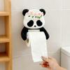 Tissue Holder Panda Design Flexibly Fixed Napkin Rack with Non-Slip Surface Easy Installation Tissue Storage Rack Bathroom Accessories