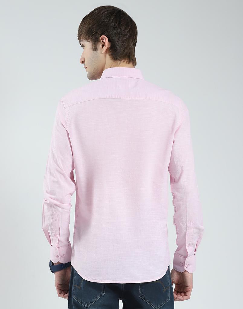 MONTE CARLO Men's Regular Fit Solid Full Sleeve Shirt