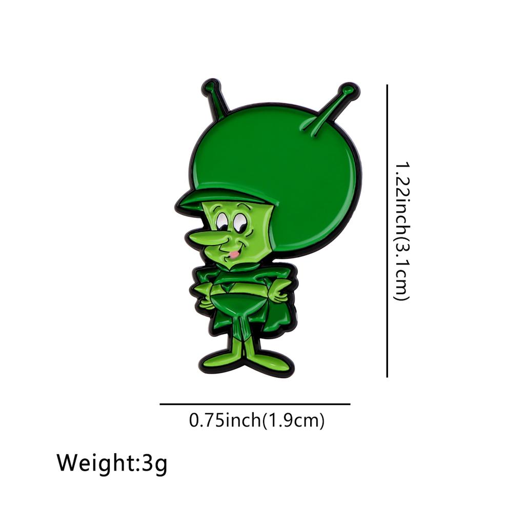 Funny Alien Enamel Pins Cartoon Women's Brooches Men Lapel Pins Badge on Backpack Costume Accessories Anime Jewelry Kids Gifts