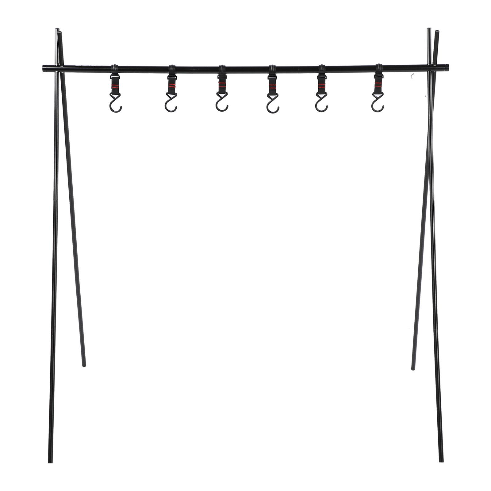 

Outdoor Camping Portable Storage Hook Hanging Rack Folding Tripod Barbecue Tool Bracket