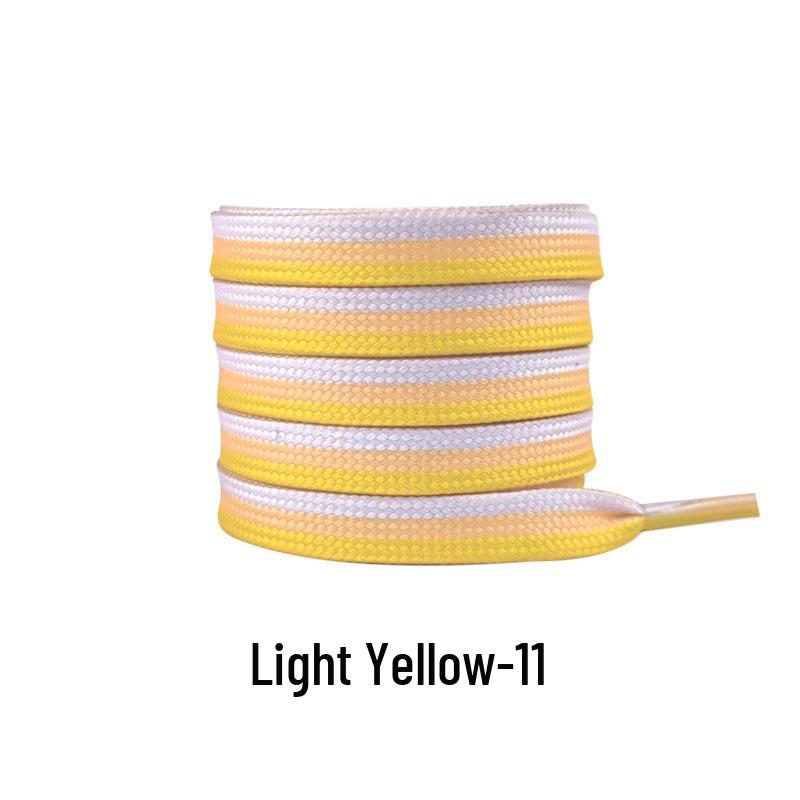 Three-Color Patchwork Macaron Shoelaces for Canvas, White Shoes - AJ1, AF1, Dunk
