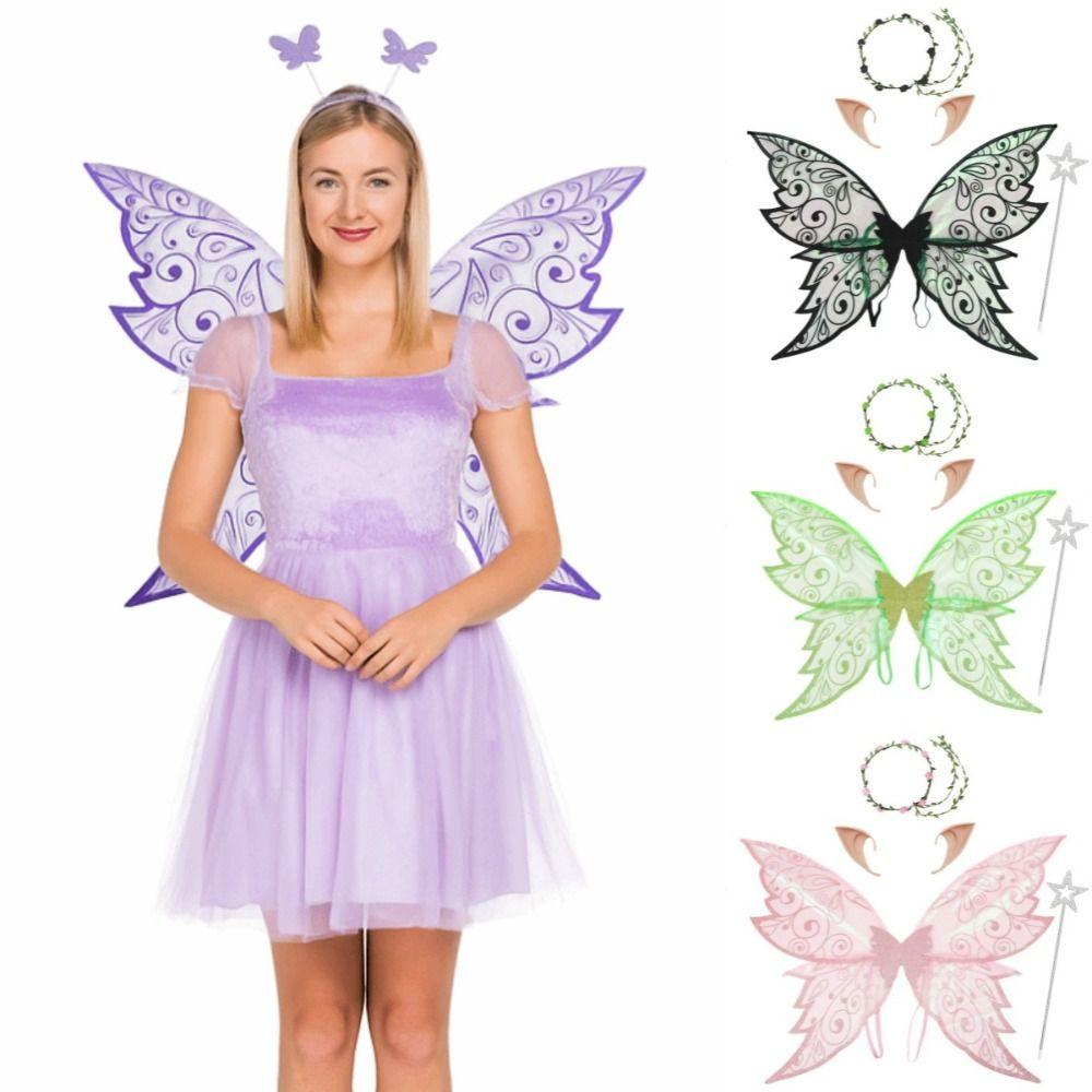 Dress Up Butterfly Fairy Elf Wings Fancy Costume Wings  Adults Children