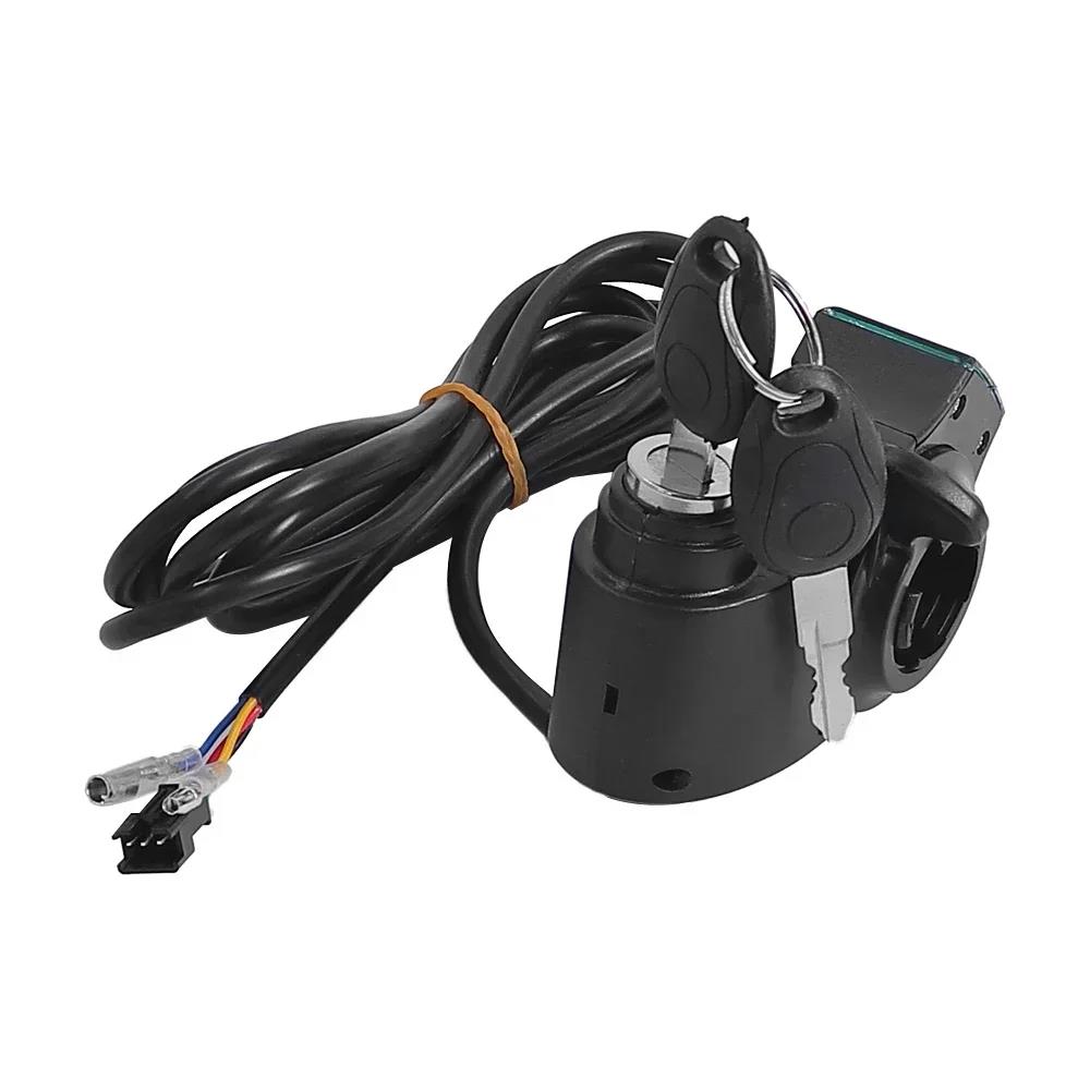 Thumb Throttle with Digital Voltmeter LCD Display Power Switch with Key Lock for Electric Scooter Electric Bicycle Parts Throttles 2