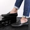 Fashion Formal Mens Loafers Genuine Leather Men Driving Shoes Brand New Men Flats Moccasins Italian Breathable Slip on Male Boat Shoes