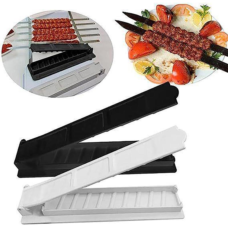 Single Row Kebab Maker Bbq Meat Skewer Machine Kebab Press Maker Reusable Plastic Bbq Skewer Maker Kebab Preparation Bbq Tool