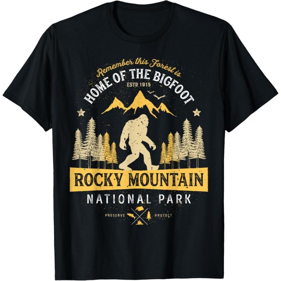 Rocky Mountain National Park Shirt Vintage Colorado Bigfoot T-Shirt S