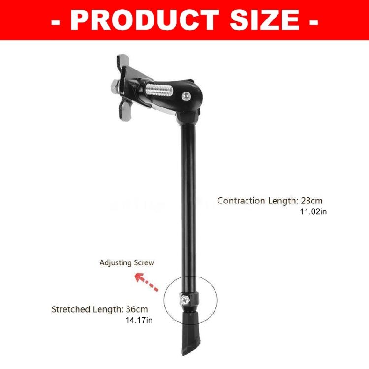 Bicycles Side Stand with Antislip Feet for 24inch-27inch Mountain Bicycles Kickstand Bike Center Side Stand Kickstand