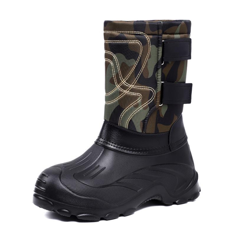 Cotton Shoes, High-top Snow Boots, Fleece and Thickened Cotton Boots, Waterproof and Anti-slip One-foot Shoes